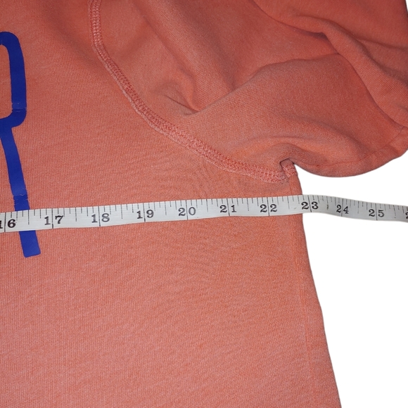 Hollister Sweatshirt Hoodie, Orange with Blue Letters, Size Large - Picture 4 of 10